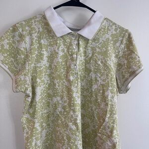 Lime/White Floral Collar Shirt